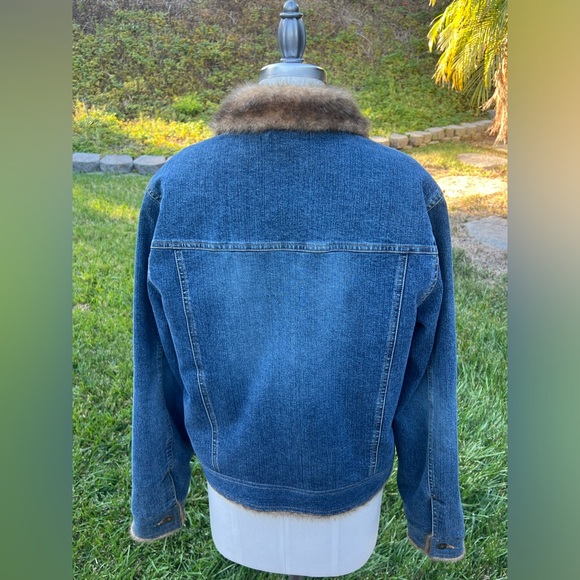 Vintage Marvin Richards Denim Jacket with Faux Fur - Picture 3 of 8